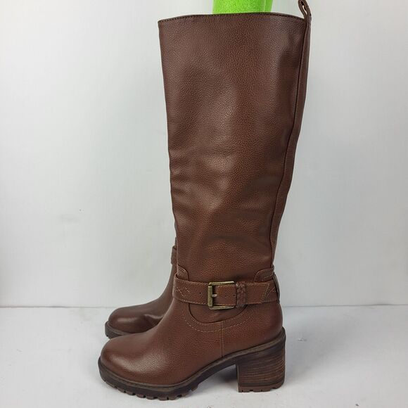 ZODIAC Georgia Round Toe Block Heel Zip-Up Riding Boot 6 M - Picture 2 of 14